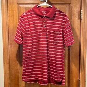 ST.JOHN’S bay men’s striped red/white polo size medium.